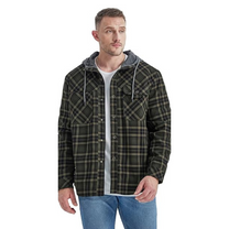 Men&#39;s Checked Outdoor Jacket With Insulation And Water-Repellent Coating