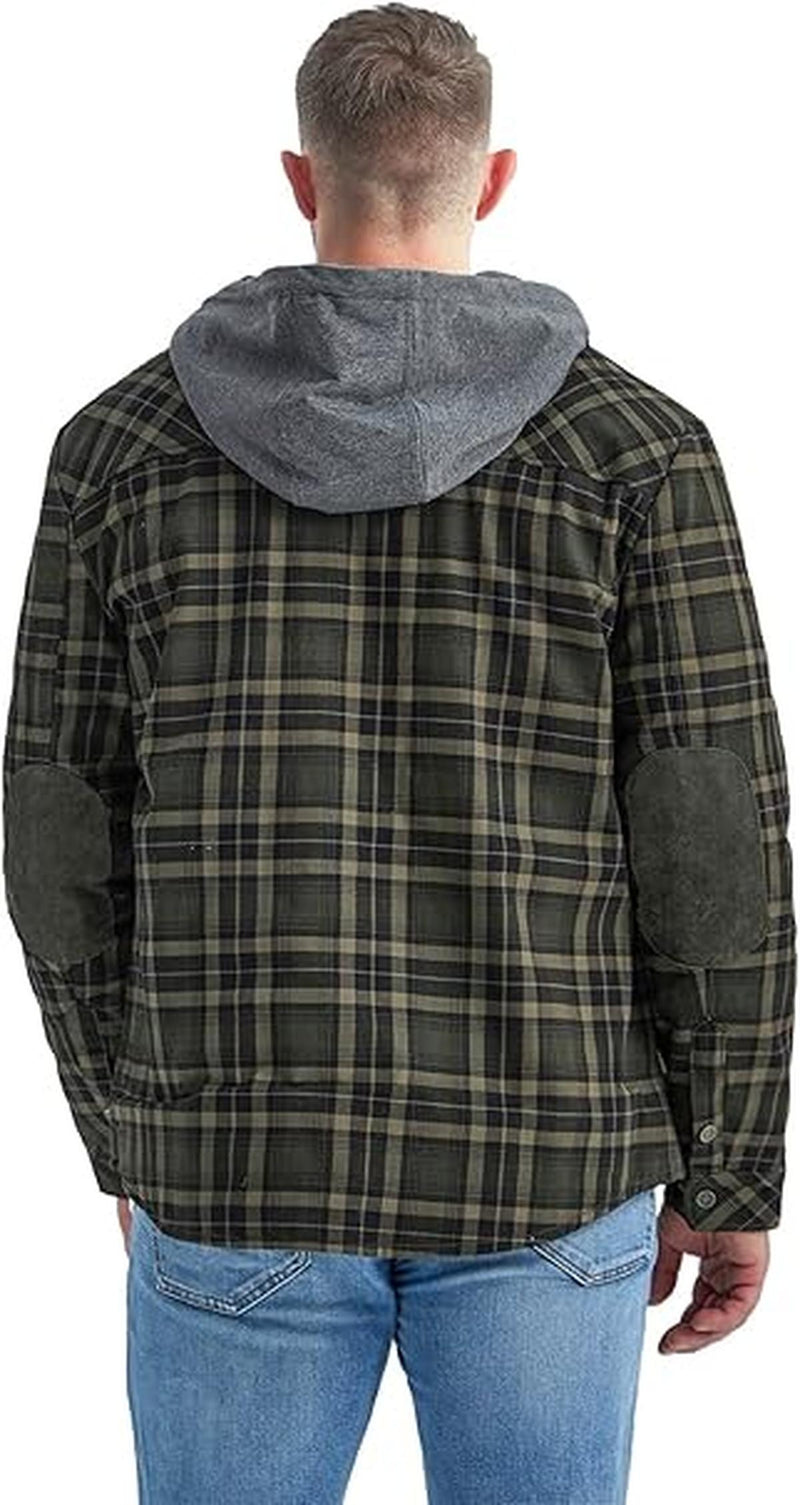 Men&#39;s Checked Outdoor Jacket With Insulation And Water-Repellent Coating