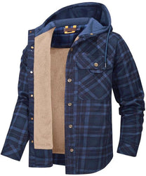 Men&#39;s Checked Outdoor Jacket With Insulation And Water-Repellent Coating