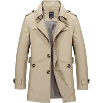 Men&#39;s Classic Business Windbreaker Jacket Cotton Polyester Regular Fit