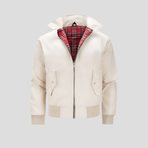 Men&#39;s Classic Harrington Jacket With Ribbed Cuffs And Zipper