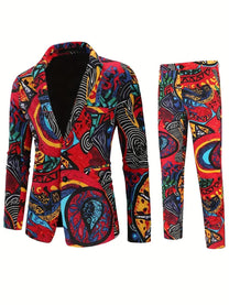 Men&#39;s Classic Lapel Blazer And Trouser Set Regular Fit