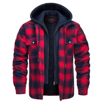 Men&#39;s Classic Plaid Jacket Regular Fit Fall Winter Outerwear