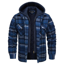 Men&#39;s Classic Plaid Jacket Regular Fit Fall Winter Outerwear