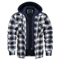 Men&#39;s Classic Plaid Jacket Regular Fit Fall Winter Outerwear
