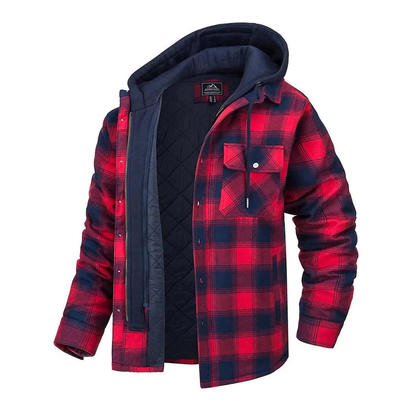 Men&#39;s Classic Plaid Jacket Regular Fit Fall Winter Outerwear