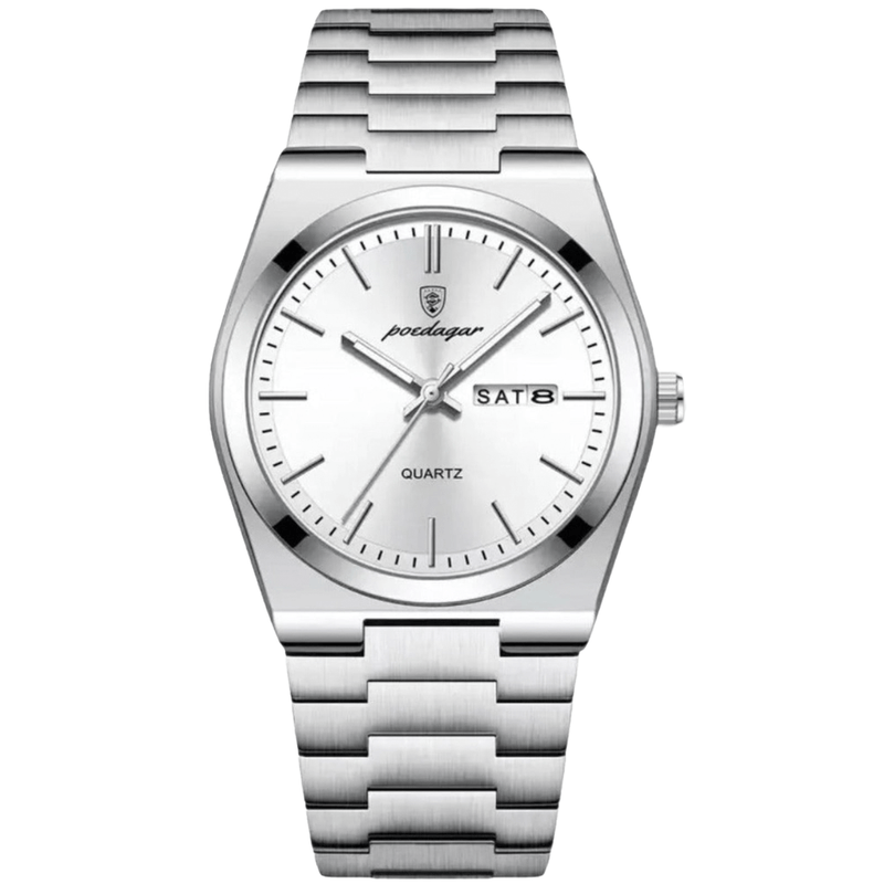 Men&#39;s Classic Steel Watch 41mm Dial Double Butterfly Clasp