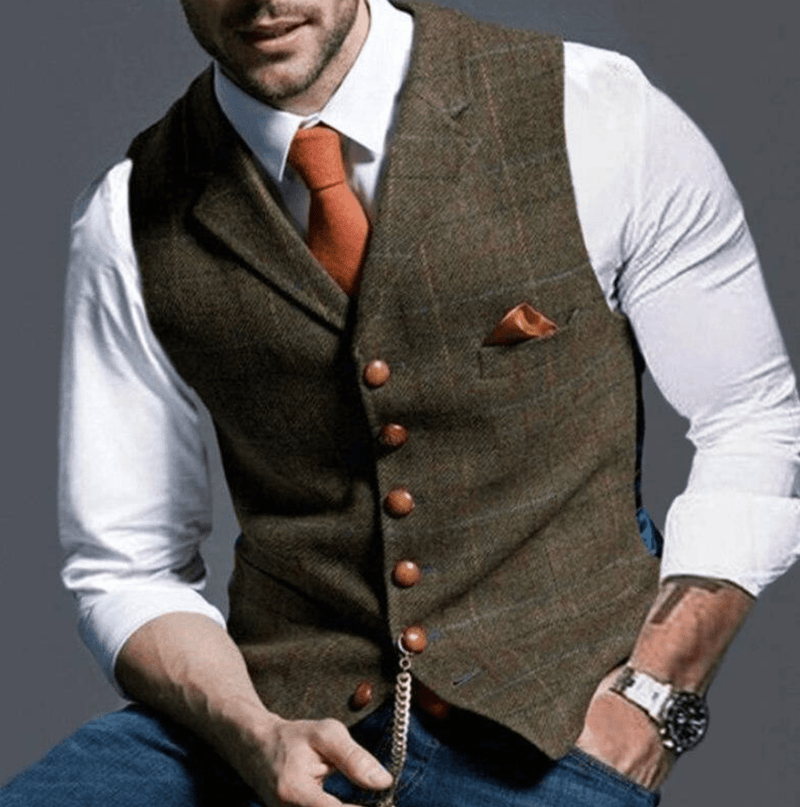 Men&#39;s Classic V-Neck Vest For Fall/Winter