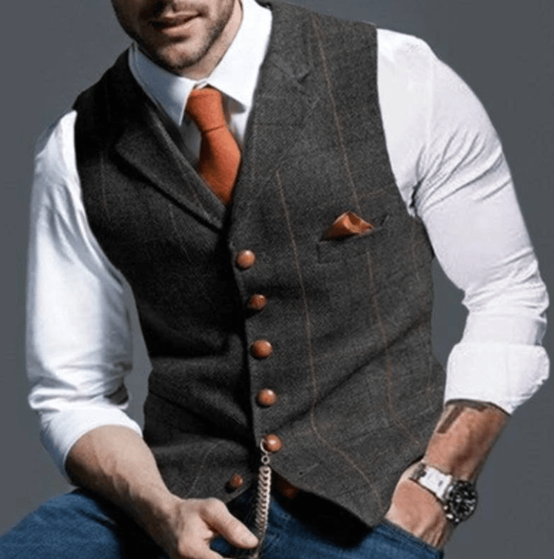 Men&#39;s Classic V-Neck Vest For Fall/Winter