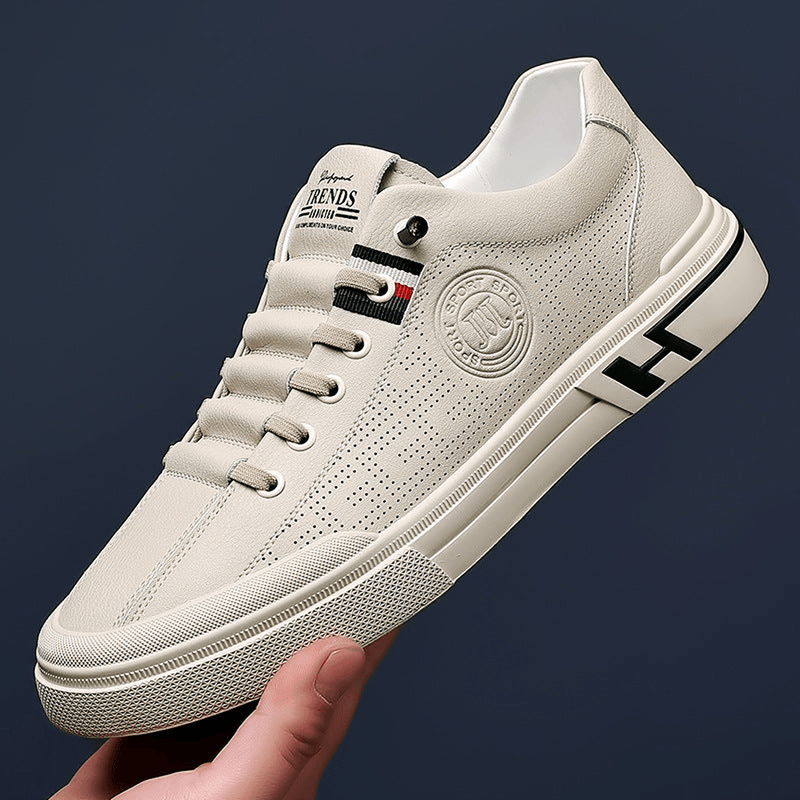 Men&#39;s Classic Vegan Leather Sneakers With Advanced Cushioning