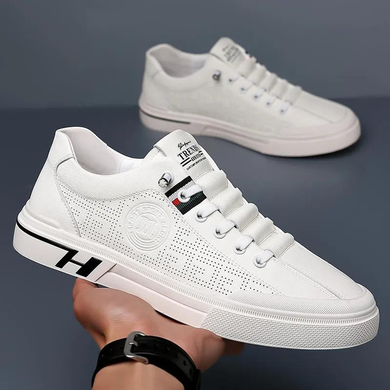 Men&#39;s Classic Vegan Leather Sneakers With Advanced Cushioning