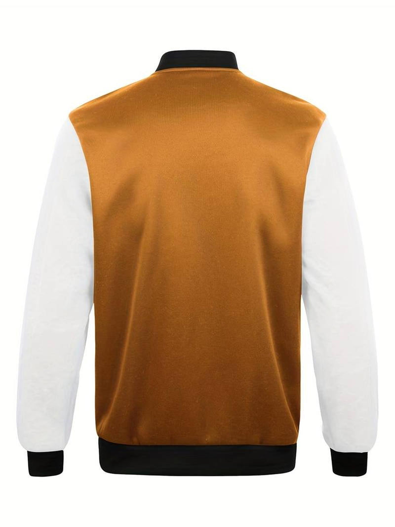 Men&#39;s College Jacket With Contrasting Sleeves