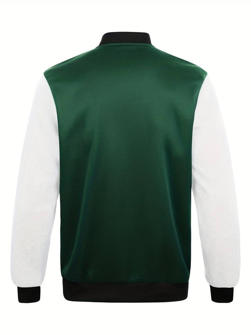 Men&#39;s College Jacket With Contrasting Sleeves