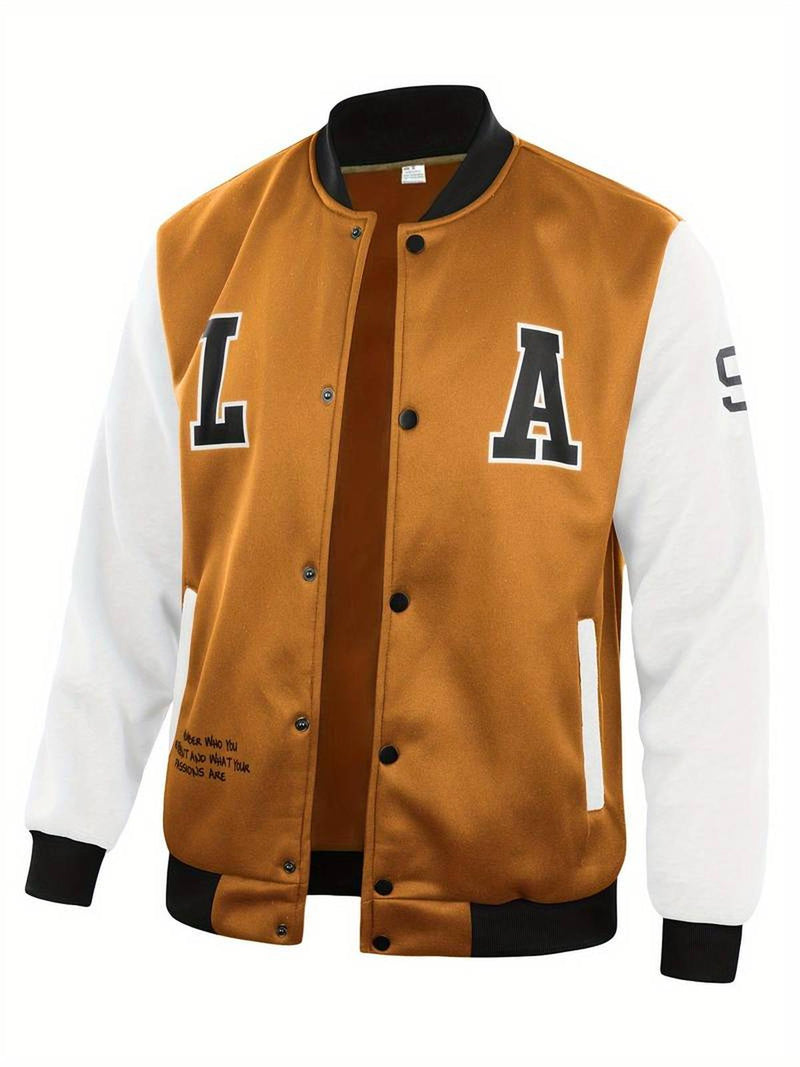 Men&#39;s College Jacket With Contrasting Sleeves