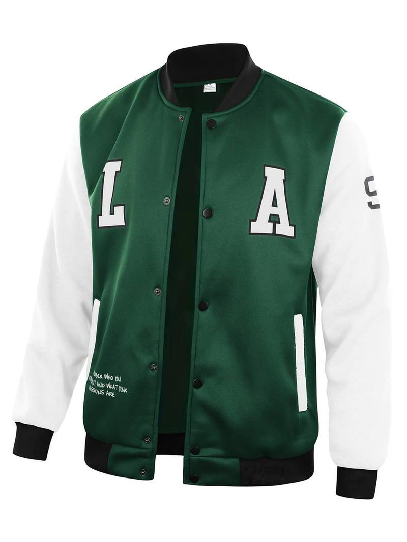 Men&#39;s College Jacket With Contrasting Sleeves