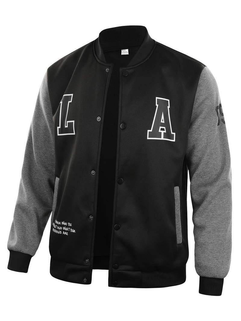 Men&#39;s College Jacket With Contrasting Sleeves