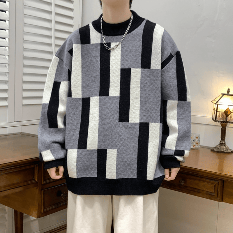 Men&#39;s Colour Block Casual Sweater
