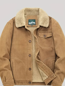 Men&#39;s Corduroy Jacket with Fleece Lining