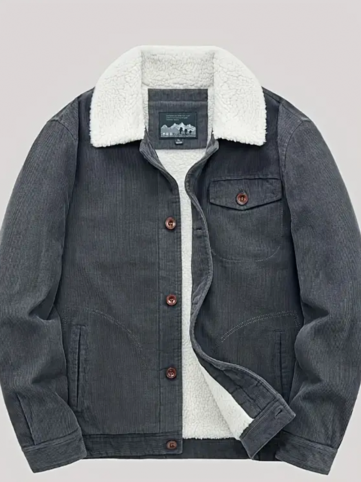 Men&#39;s Corduroy Jacket with Fleece Lining