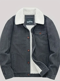 Men&#39;s Corduroy Jacket with Fleece Lining