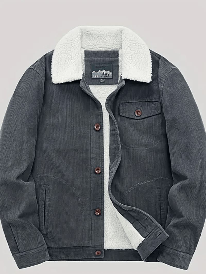 Men&#39;s Corduroy Jacket with Fleece Lining