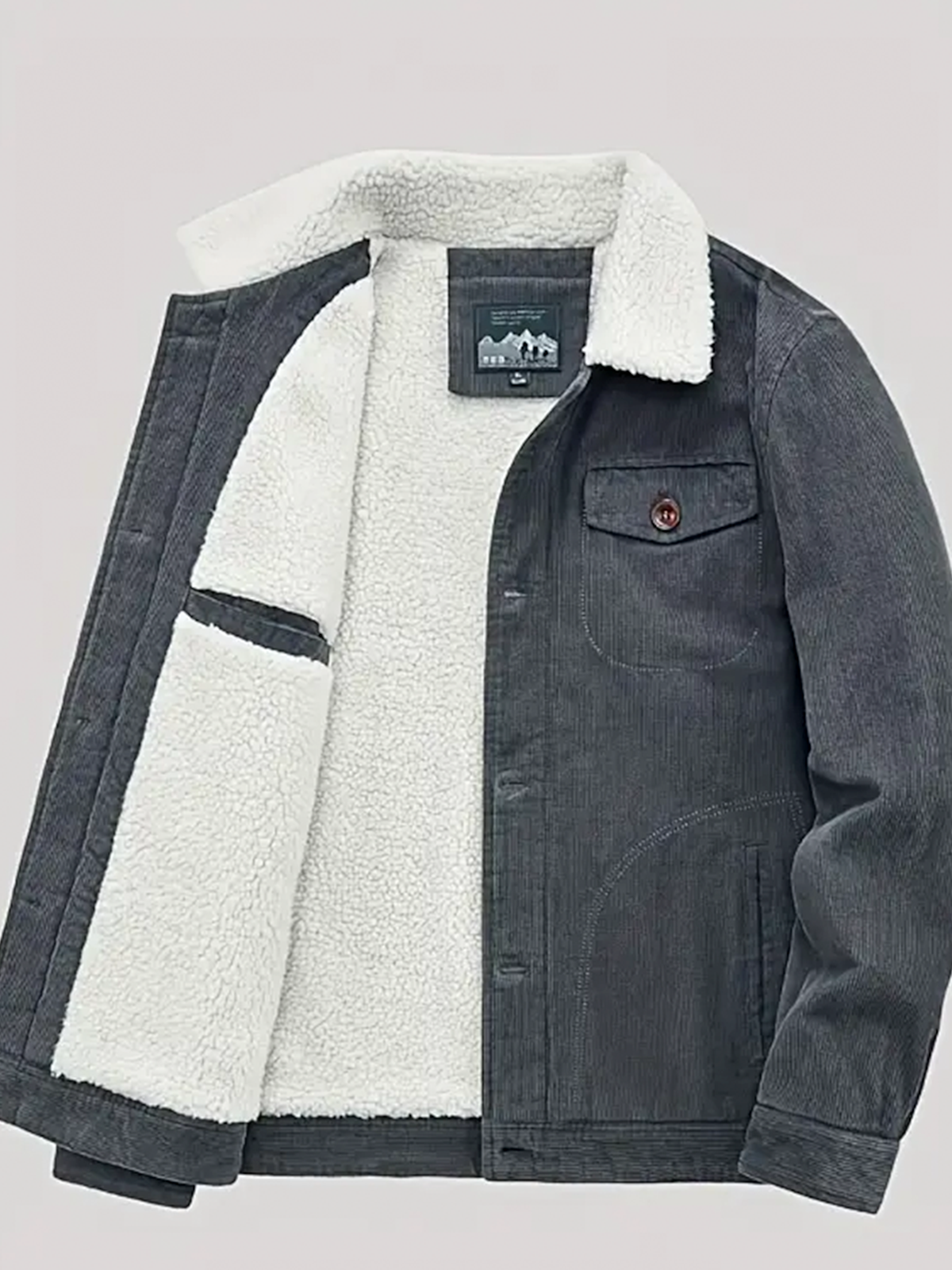 Men&#39;s Corduroy Jacket with Fleece Lining