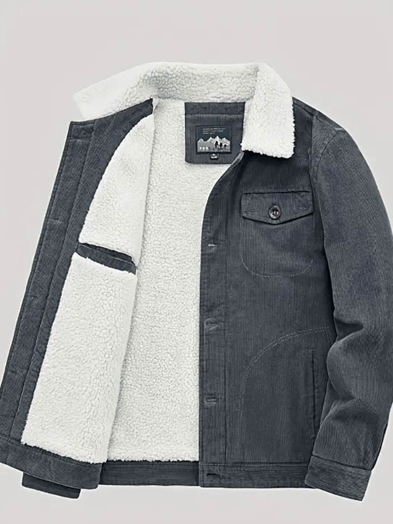 Men&#39;s Corduroy Jacket with Fleece Lining