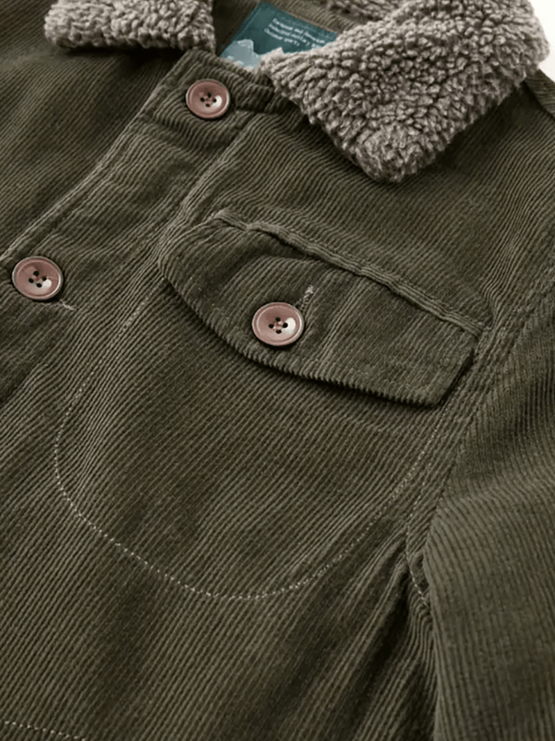Men&#39;s Corduroy Jacket with Fleece Lining