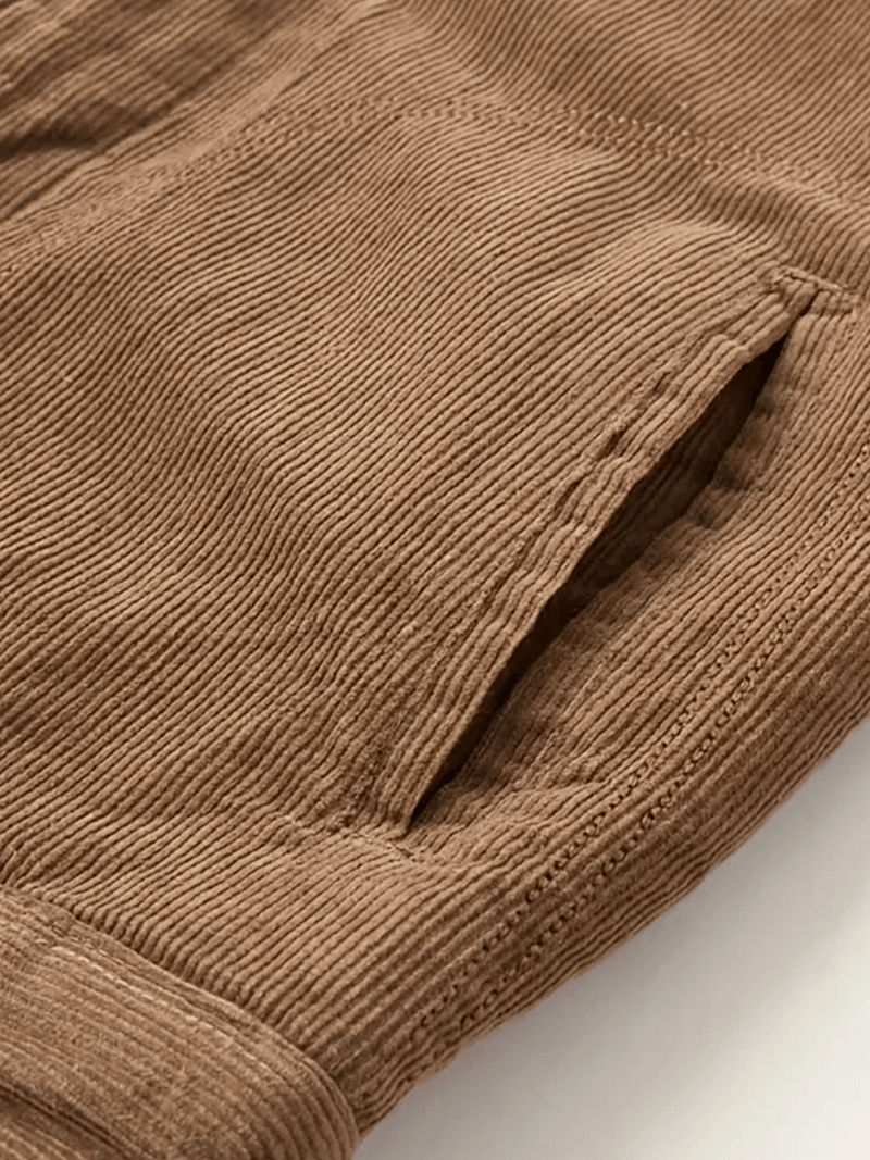 Men&#39;s Corduroy Jacket with Fleece Lining