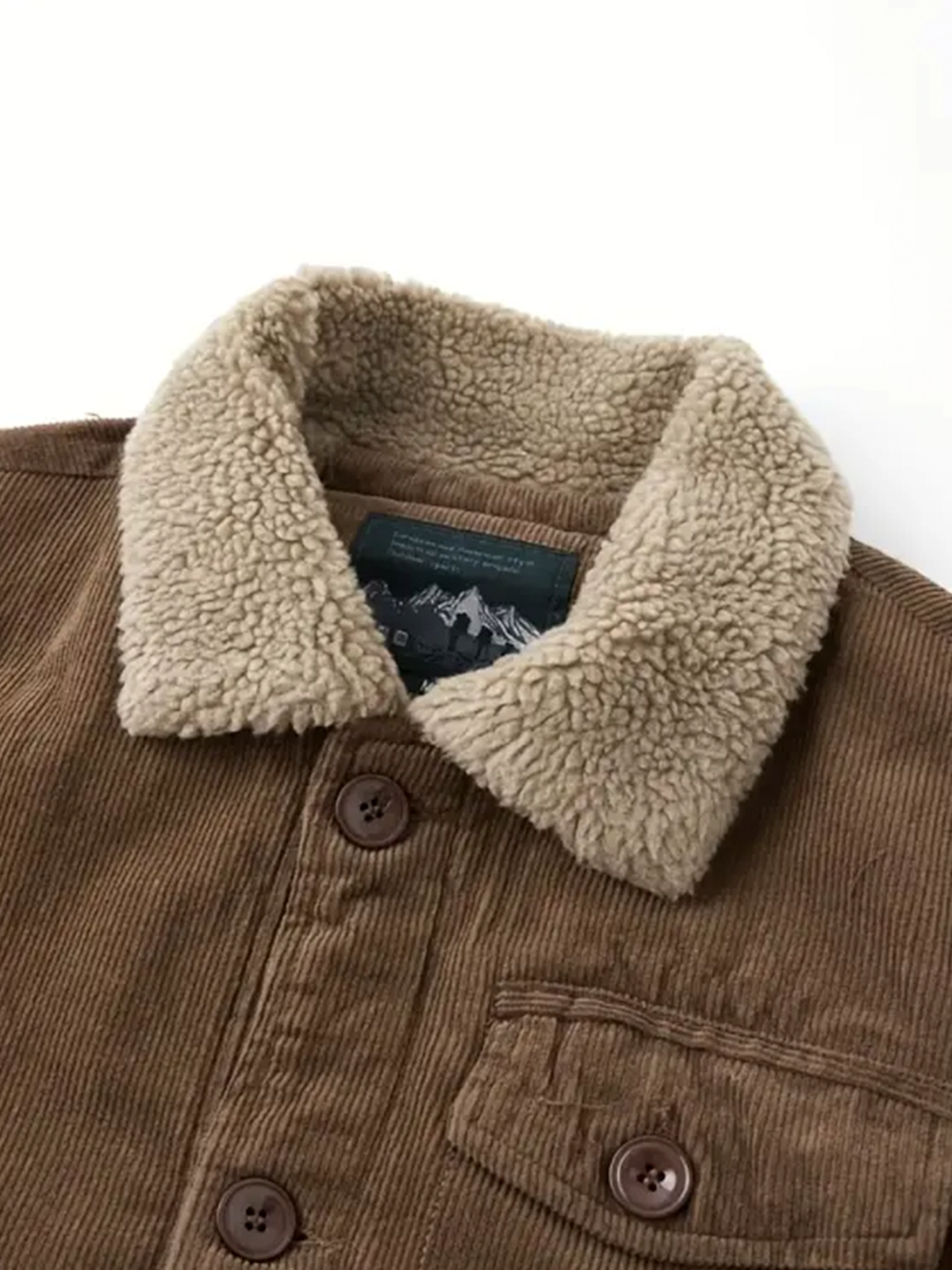 Men&#39;s Corduroy Jacket with Fleece Lining