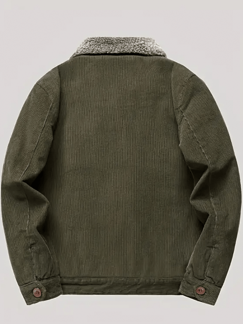 Men&#39;s Corduroy Jacket with Fleece Lining