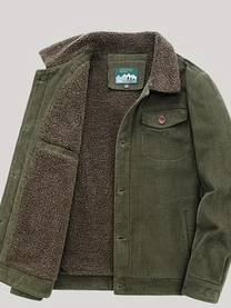Men&#39;s Corduroy Jacket with Fleece Lining