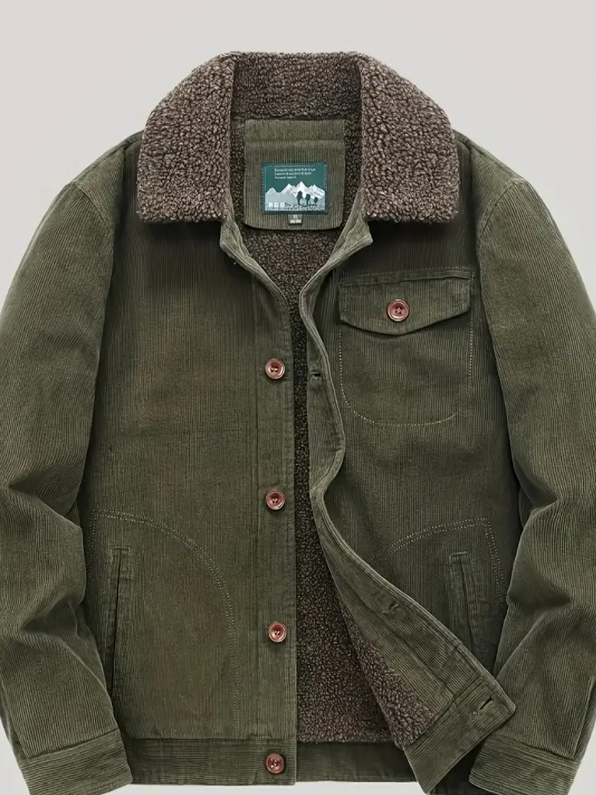 Men&#39;s Corduroy Jacket with Fleece Lining