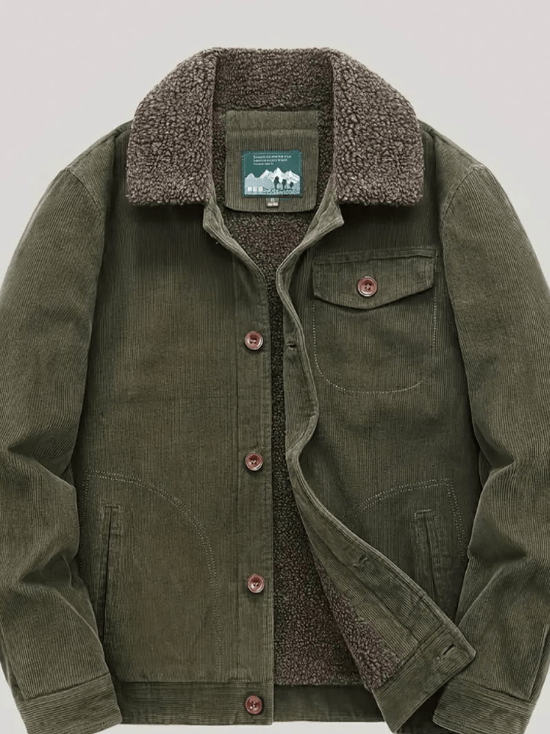 Men&#39;s Corduroy Jacket with Fleece Lining