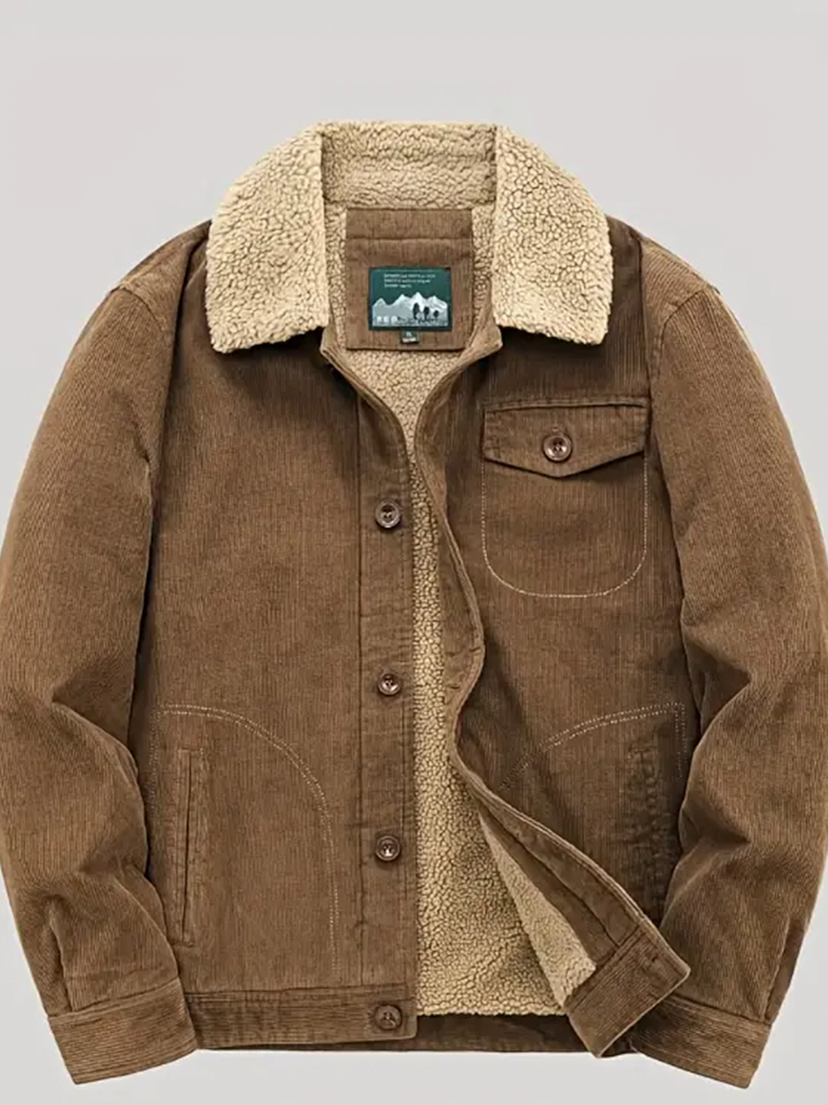 Men&#39;s Corduroy Jacket with Fleece Lining
