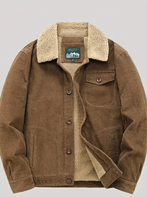Men&#39;s Corduroy Jacket with Fleece Lining