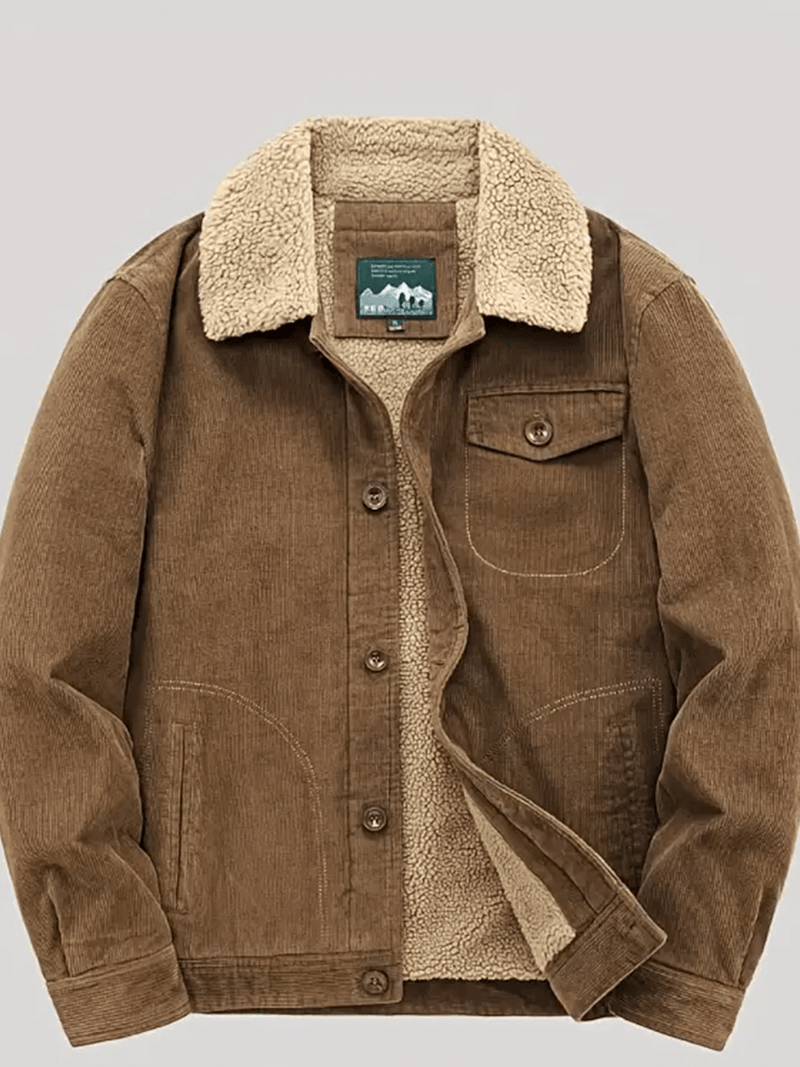 Men&#39;s Corduroy Jacket with Fleece Lining