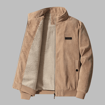 Men&#39;s Corduroy Winter Jacket With Lamb-Like Lining