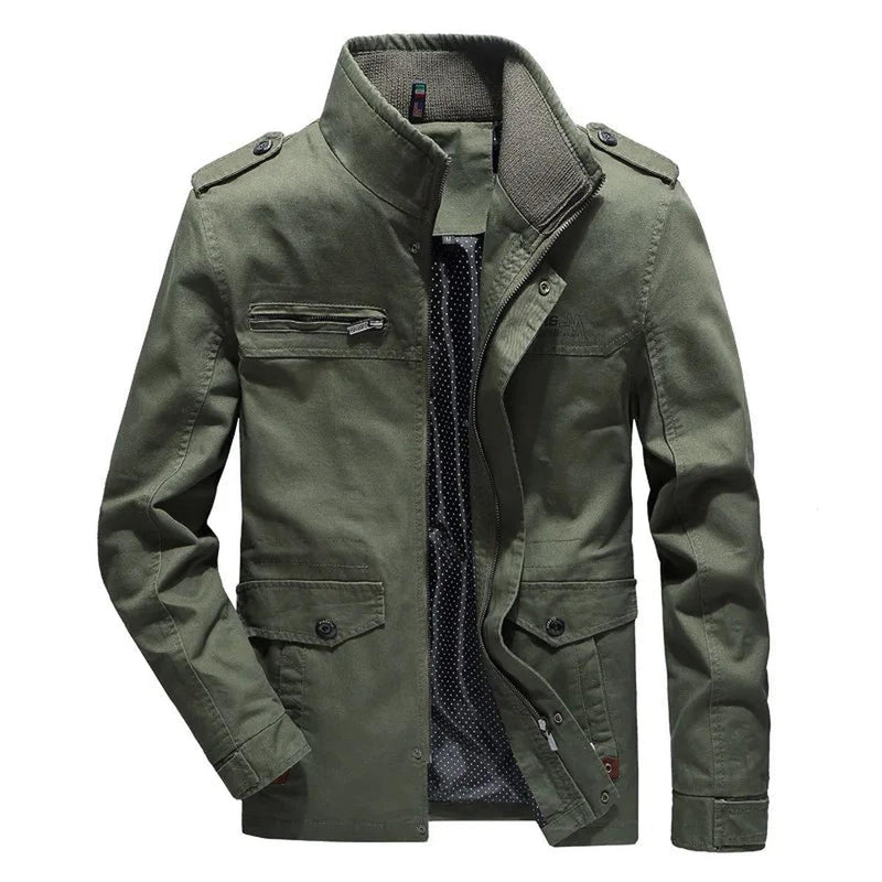 Men&#39;s Cotton Cargo Jacket for Spring and Autumn