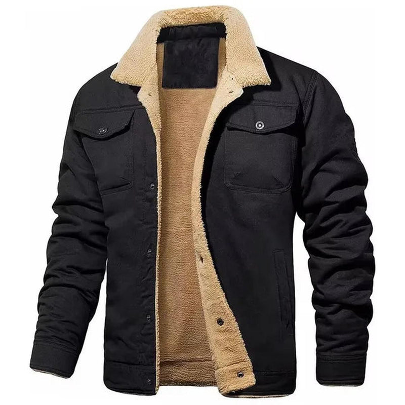 Men&#39;s Cotton Fleece Bomber Jacket - Winter Essential