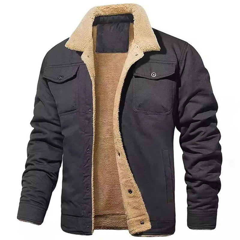 Men&#39;s Cotton Fleece Bomber Jacket - Winter Essential