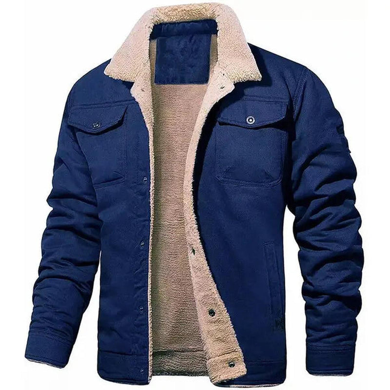 Men&#39;s Cotton Fleece Bomber Jacket - Winter Essential