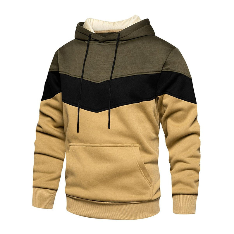 Men&#39;s Cotton-Polyester Blend Hoodie With Hood And Long Sleeves