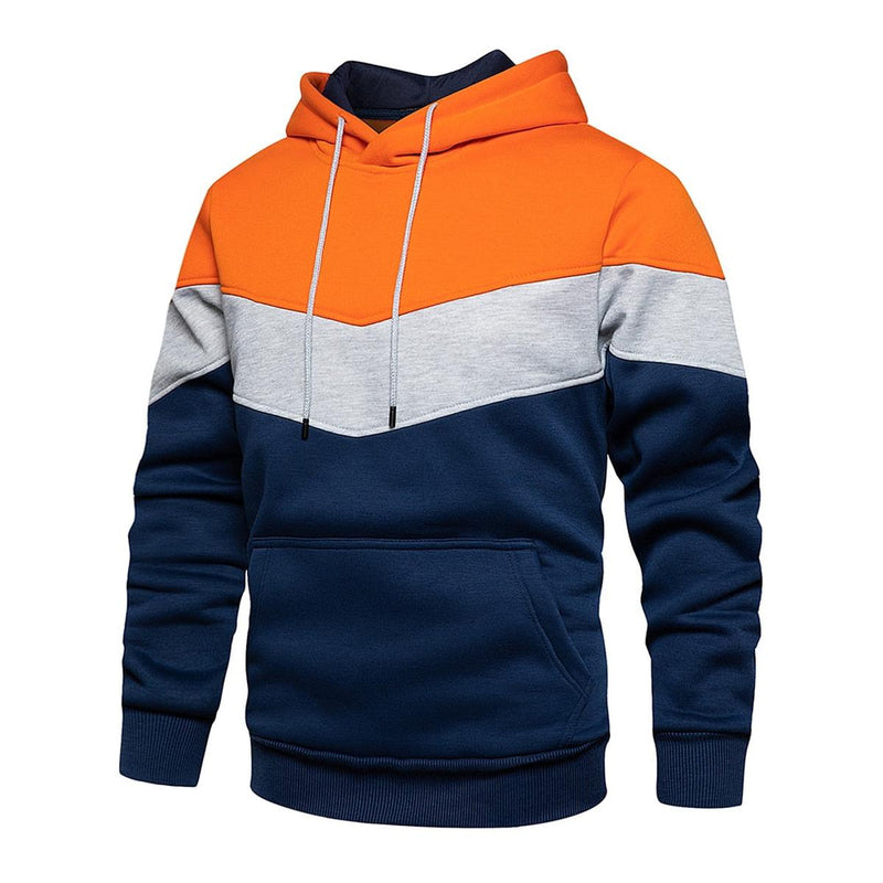 Men&#39;s Cotton-Polyester Blend Hoodie With Hood And Long Sleeves