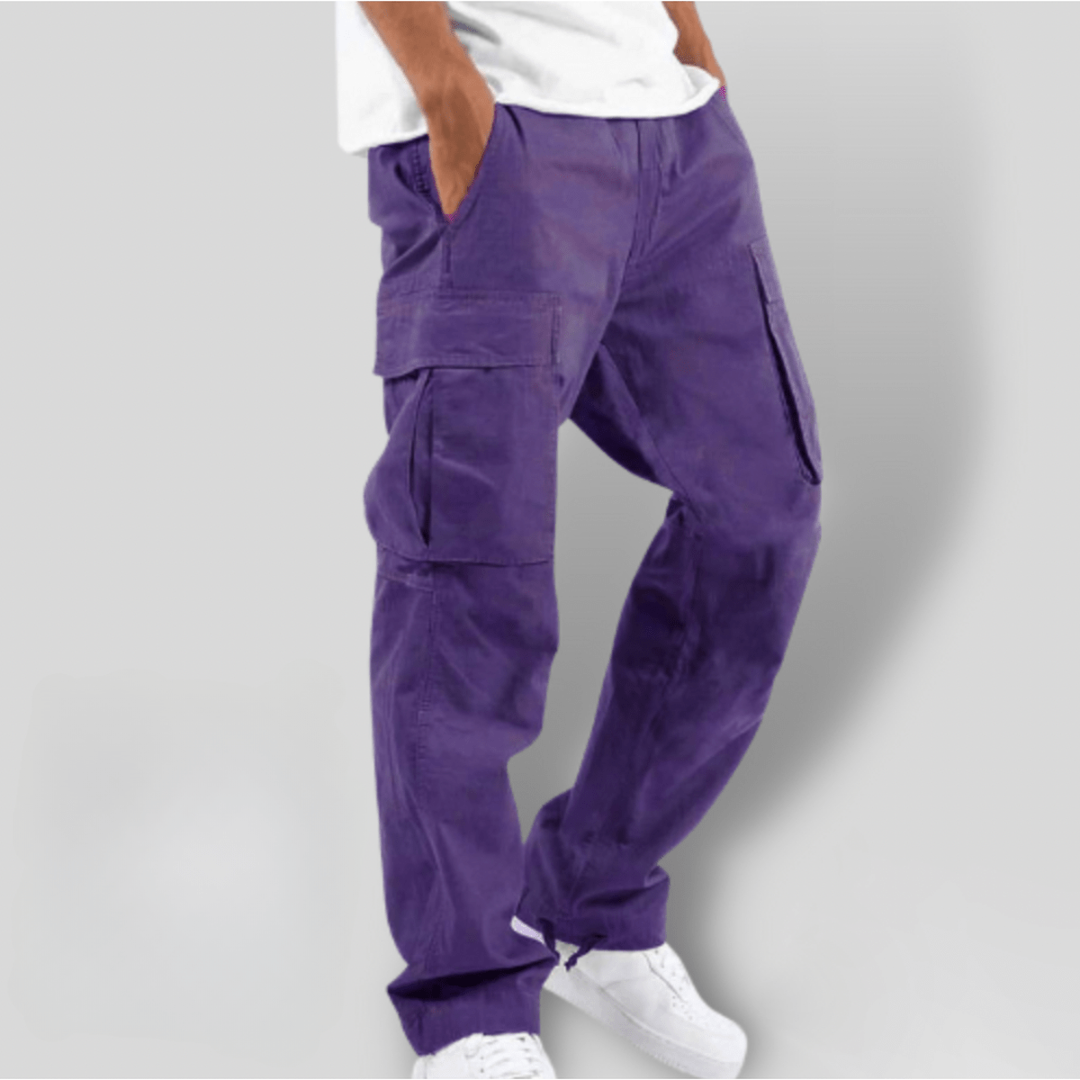 Men&#39;s Elastic Waist Cargo Pants