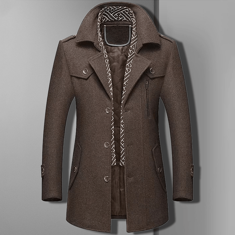 Men&#39;s Elegant Shawl Collar Coat for Casual Wear