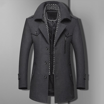 Men&#39;s Elegant Shawl Collar Coat for Casual Wear