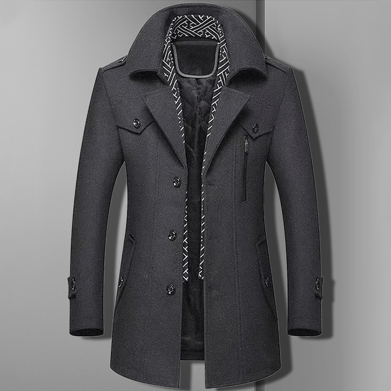 Men&#39;s Elegant Shawl Collar Coat for Casual Wear
