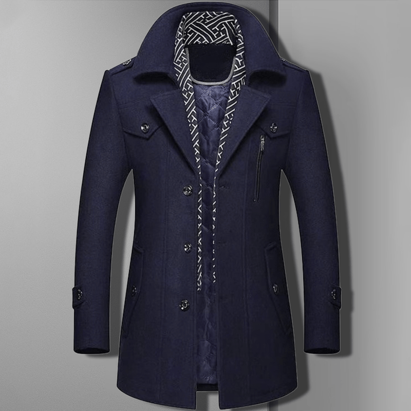 Men&#39;s Elegant Shawl Collar Coat for Casual Wear