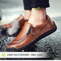 Men&#39;s Ergonomic Shoes With Side Zip And Orthopaedic Support